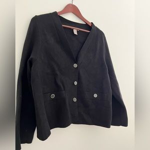 Black cardigan